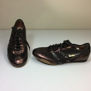 Gola Womens Brown Leather & Suede Shoes EUC